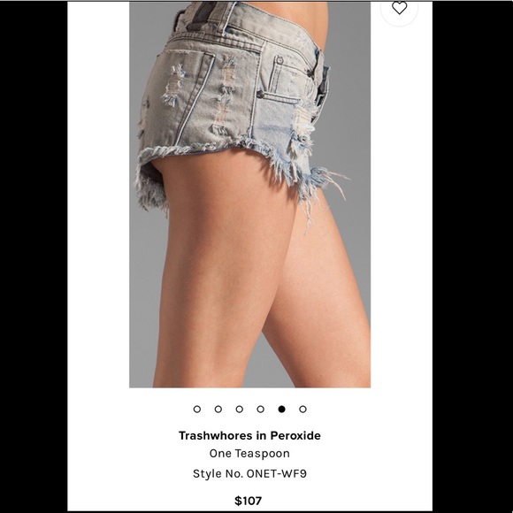 COPY - One Teaspoon Trashwhores in Peroxide - Picture 6 of 6